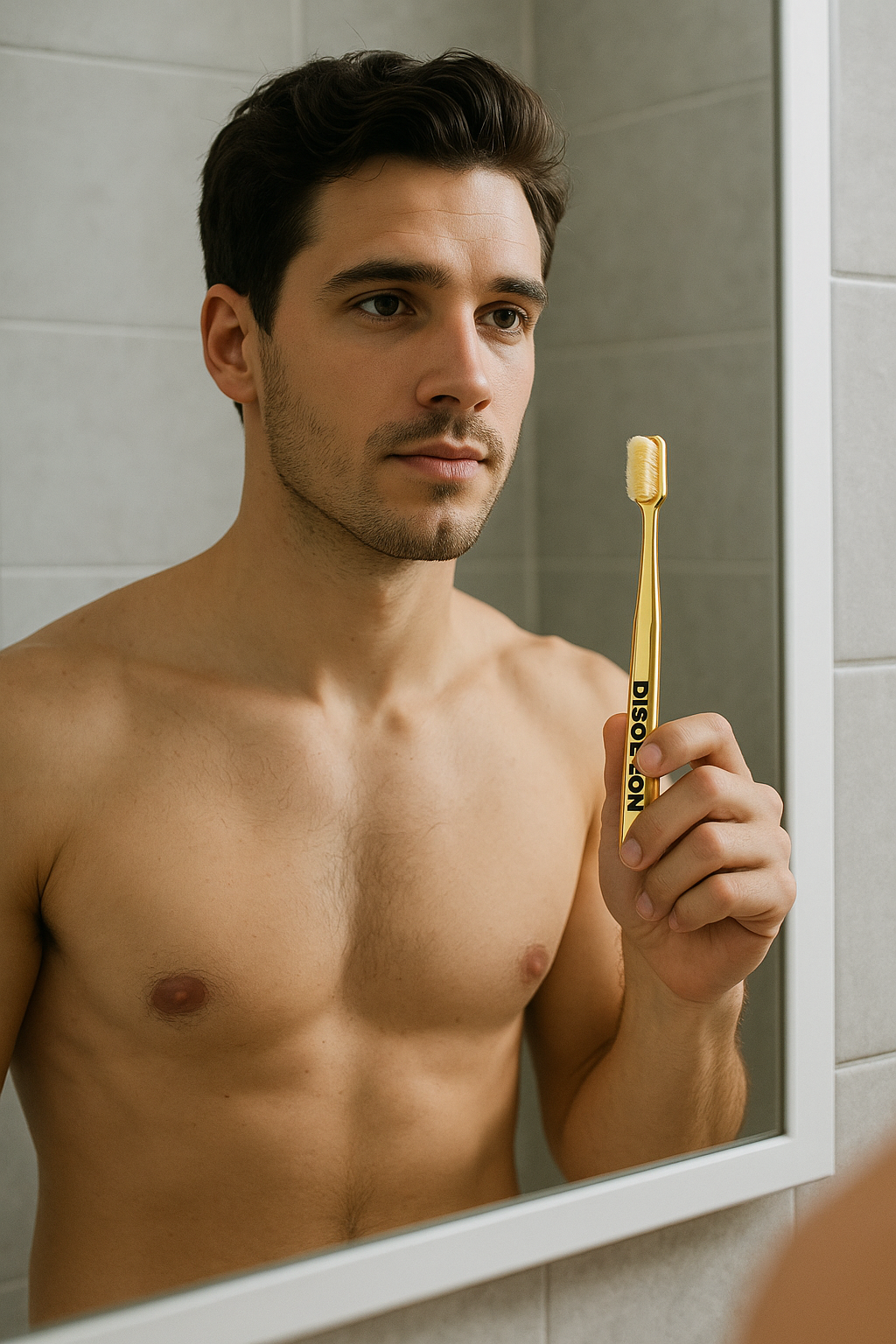 DISQREON Premium Toothbrush – Gold Electroplated Edition